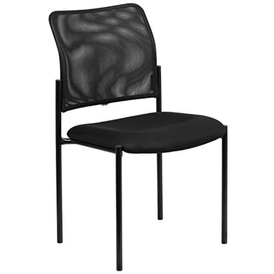 Flash Furniture Jana Comfort Black Mesh Stackable Steel Side Chair for $80 Flash Furniture Jana Comfort Black Mesh Stackable Steel Side Chair for $80