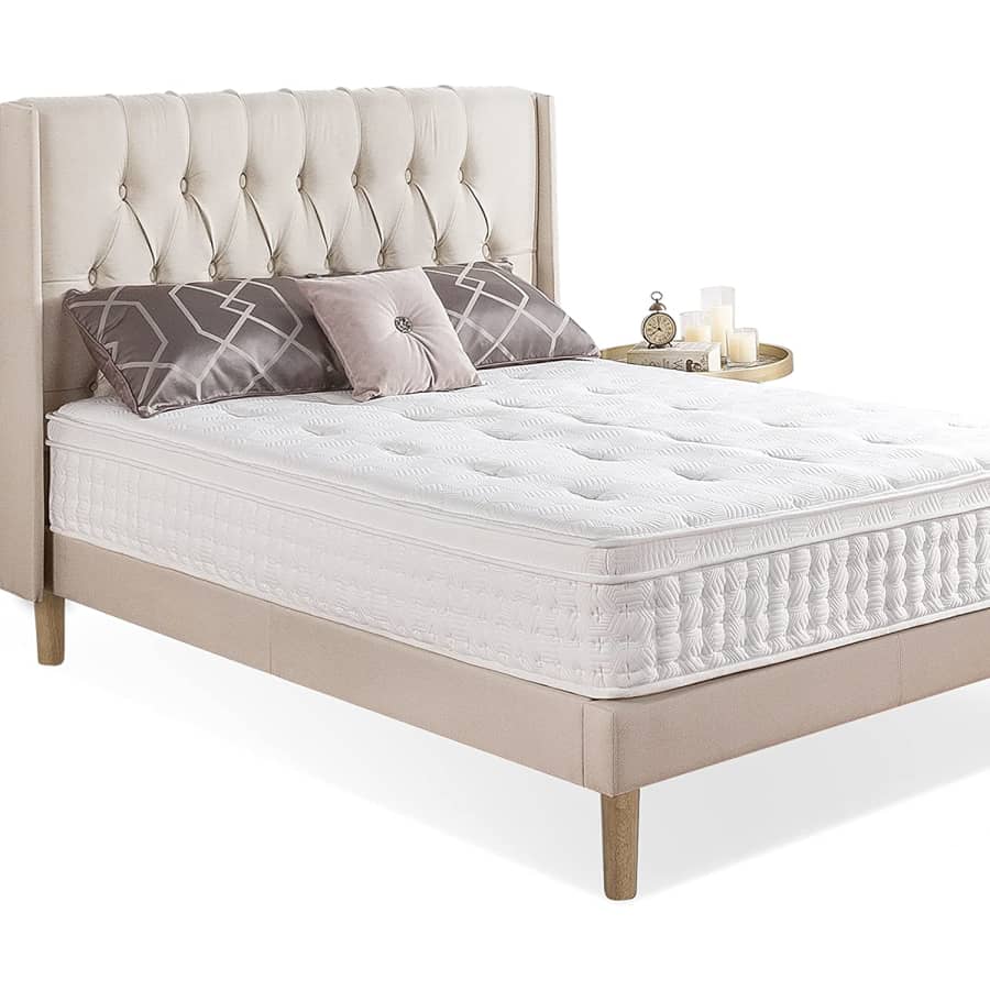Zinus 12" Euro Top Pocket Spring Hybrid Queen Mattress for $352