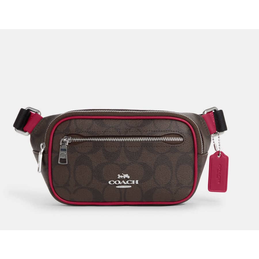 Coach Outlet Mini Belt Bag In Signature Canvas for $70