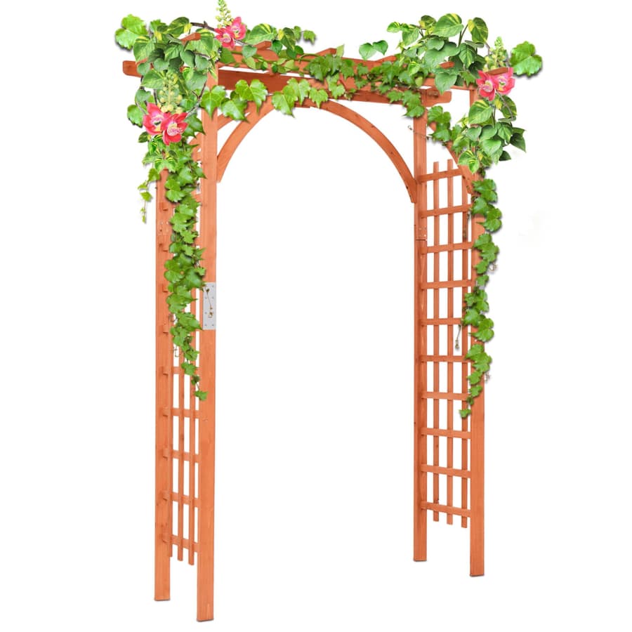 Costway Wooden Cedar Arbor Arch for $120 Costway Wooden Cedar Arbor Arch for $120