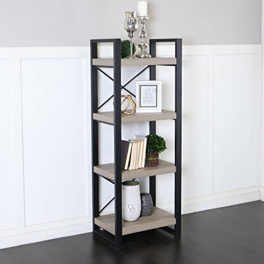 Walker Edison Furniture Company Industrial Modern Metal and Wood Bookcase Bookshelf Home Office for $170 Walker Edison Furniture Company Industrial Modern Metal and Wood Bookcase Bookshelf Home Office for $170