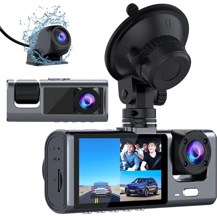 Galphi 3-Channel Dash Cam for $50