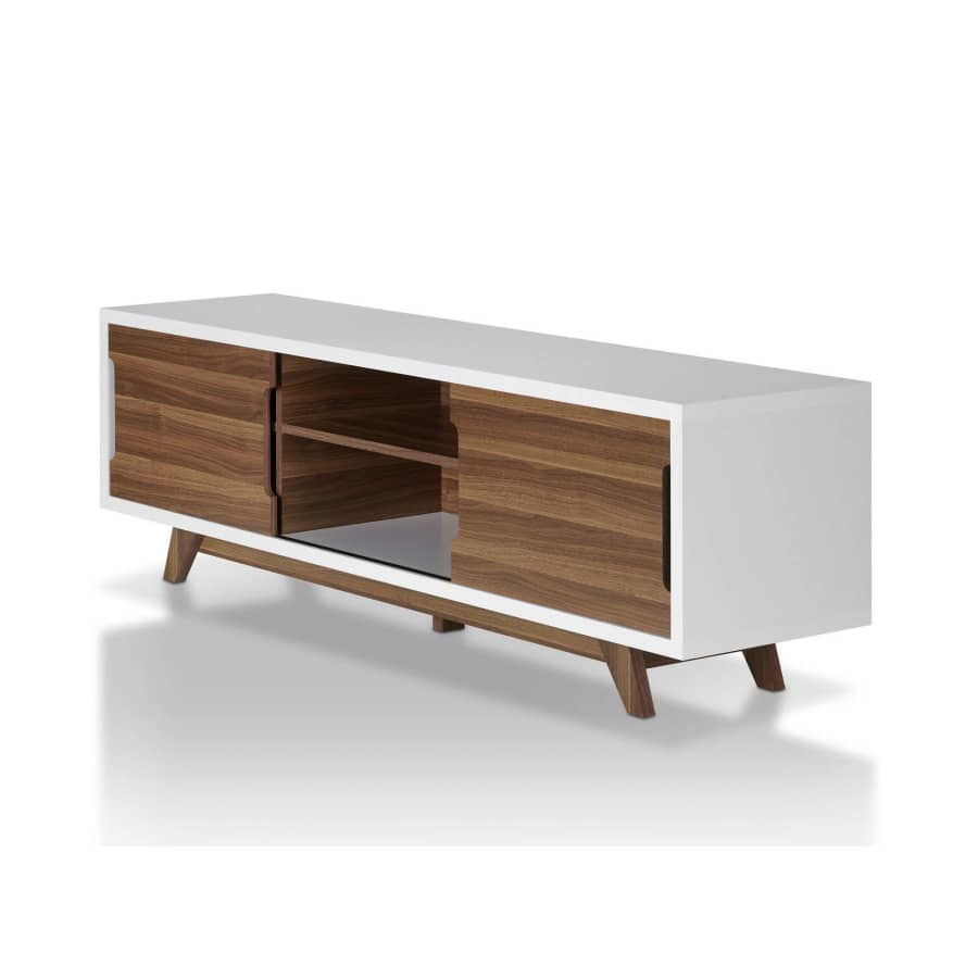 Venable Mid-Century Modern White 62" TV Stand for $90