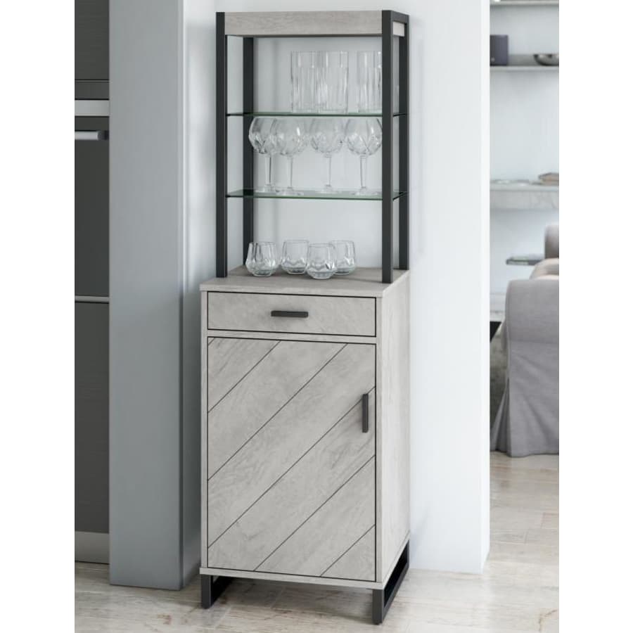 Twin Star 60" Wood Bar Cabinet w/ Glass Shelves for $223 Twin Star 60" Wood Bar Cabinet w/ Glass Shelves for $223