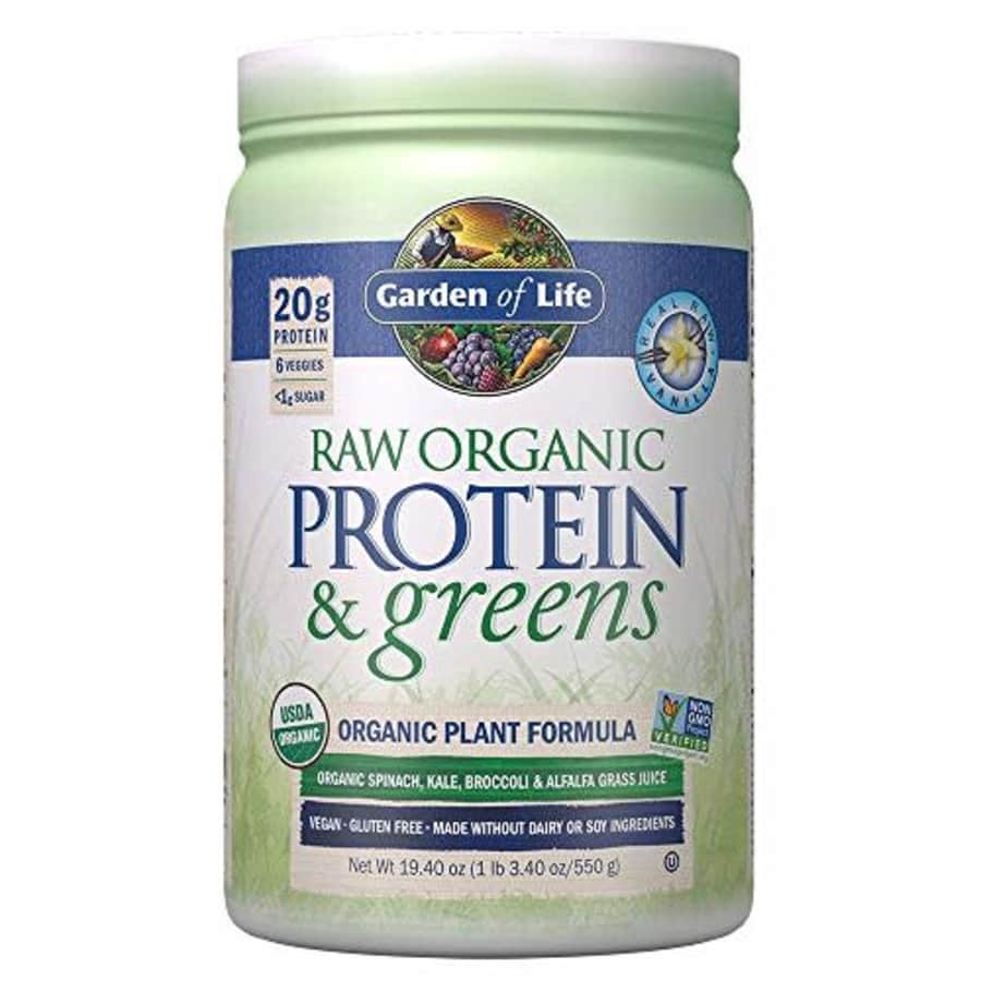 Garden of Life Raw Protein & greens Vanilla, Vegan Protein Powder for Women and Men, Juiced Greens for $36