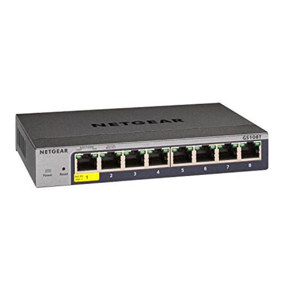 NETGEAR GS108T 8-Port Gigabit Ethernet Smart Managed Pro Switch, Desktop for $104 NETGEAR GS108T 8-Port Gigabit Ethernet Smart Managed Pro Switch, Desktop for $104