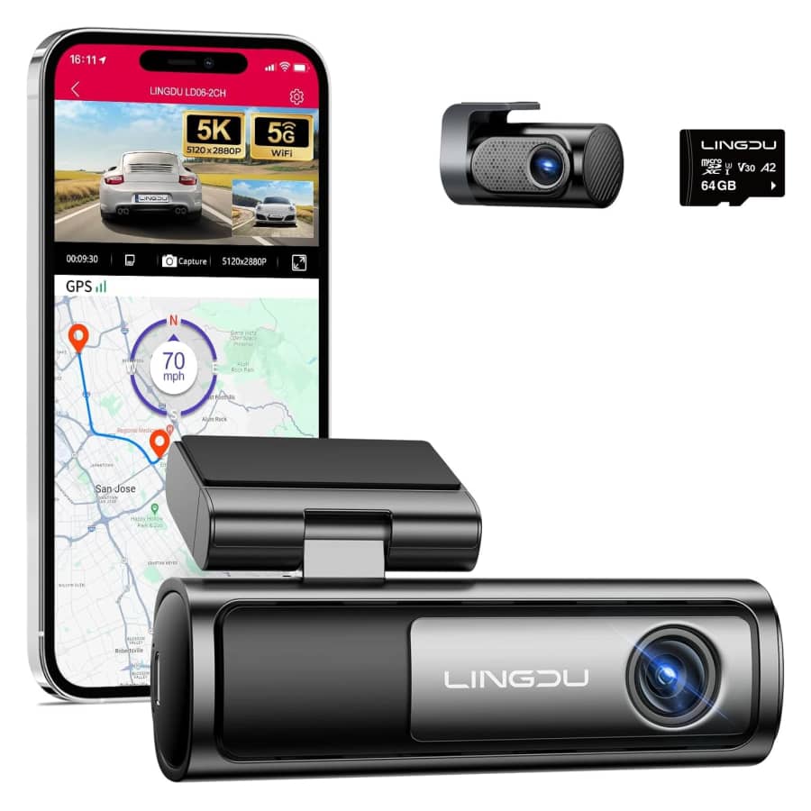 Lingdu 5G WiFi Dash Cam for $35 Lingdu 5G WiFi Dash Cam for $35