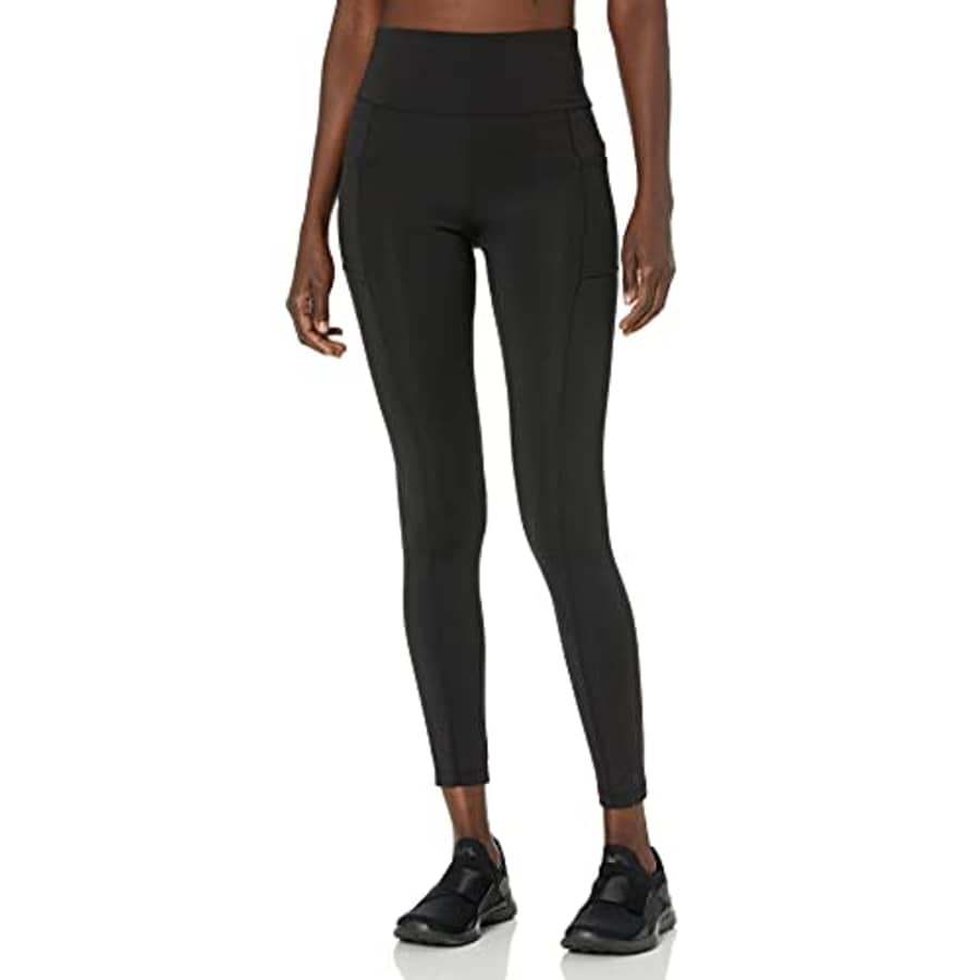 Spalding Women's Activewear 28 inch Inseam Legging with Pockets, Black, XL for $12