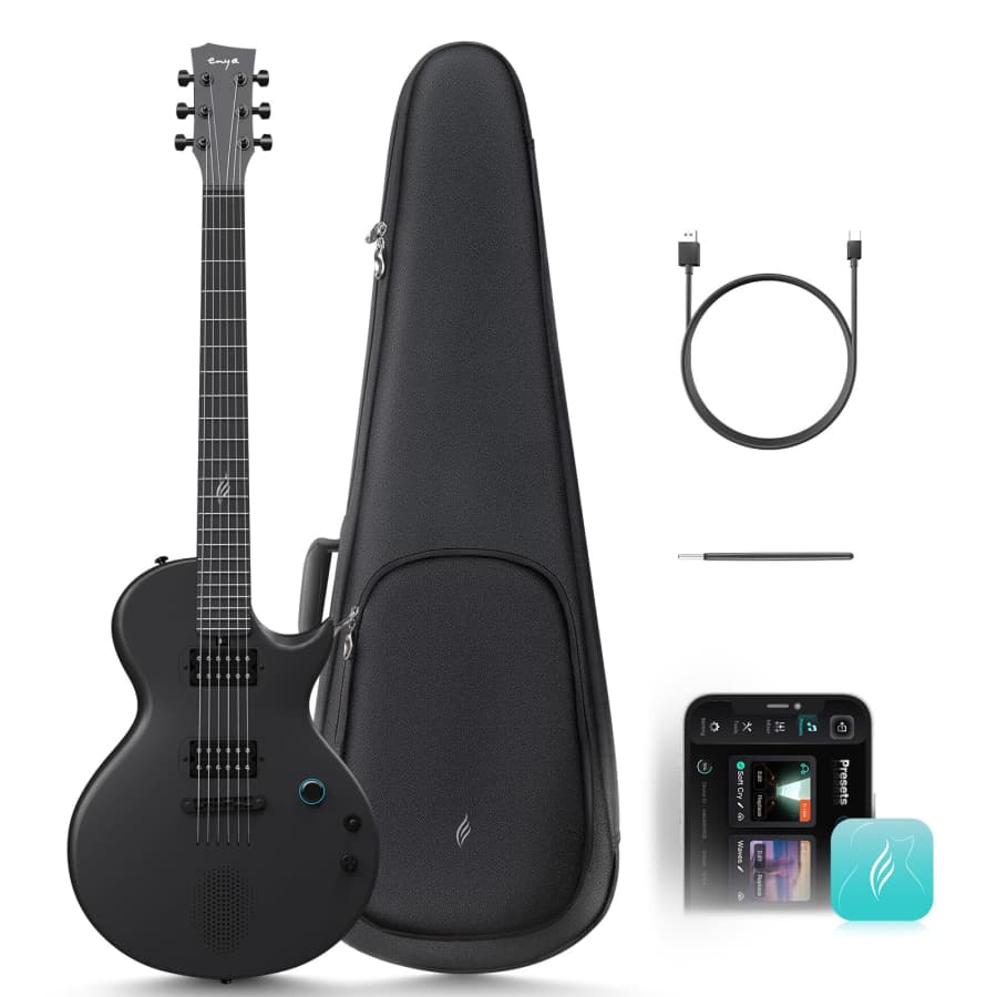 Enya Nova Go Sonic Smart Carbon Fiber Electric Guitar w/ 10W Wireless Speaker for $330