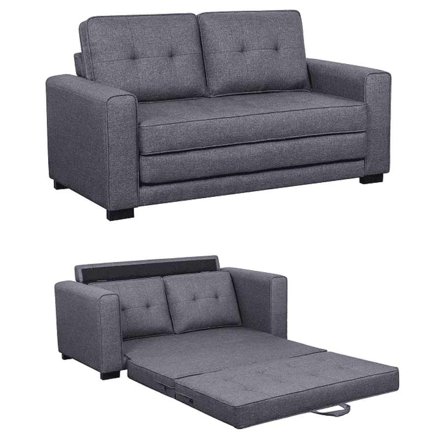 US Pride Furniture Daisy Modern Linen Loveseat Sofa Bed for $299