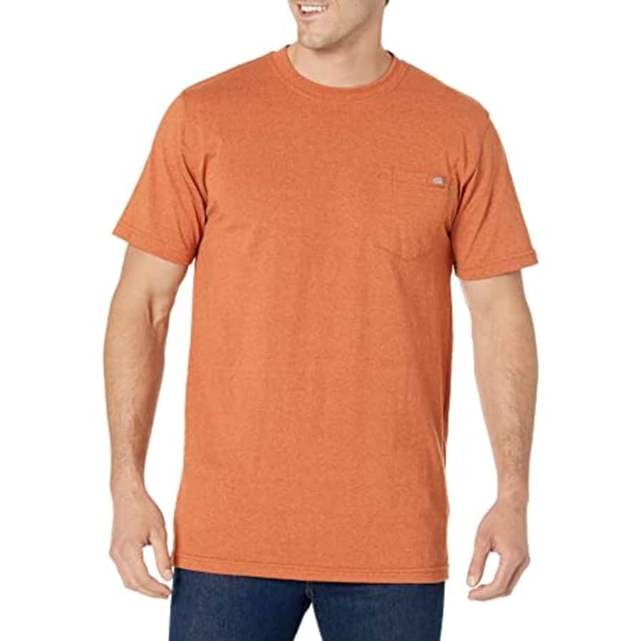 Dickies Men's Big & Tall Short Sleeve Heavyweight T-Shirt, Copper Single DYE Heather for $11