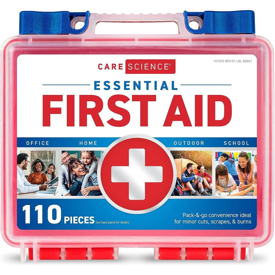 Care Science 110-Piece Essential First Aid Kit for $10