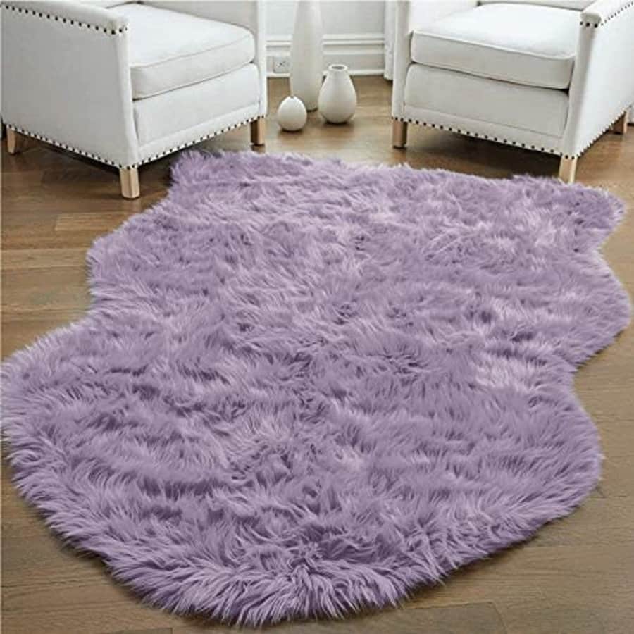 Gorilla Grip Thick Fluffy Faux Fur Washable Rug, 6x9, Shag Carpet Rugs for Nursery Room, Bedroom, for $120