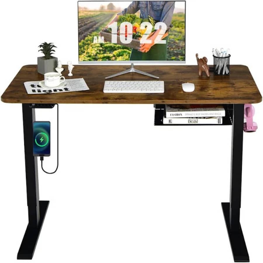 Costway 48" Wood Electric Standing Desk for $220