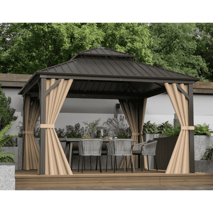 Domi 12x12-Foot Hardtop Aluminum Gazebo: $850
