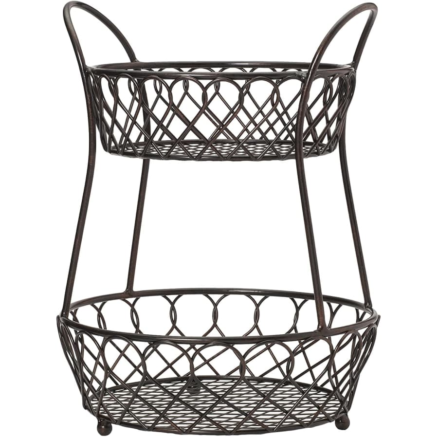 Gourmet Basics by Mikasa Loop and Lattice Wire Basket for $39