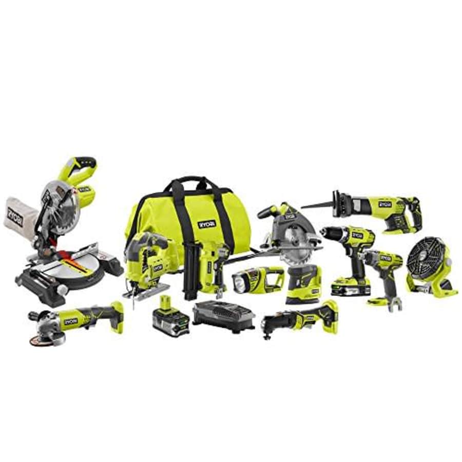 Ryobi P1896 ONE Plus 18-Volt Lithium-Ion Cordless Combo Kit (12-Tool) for $1,095