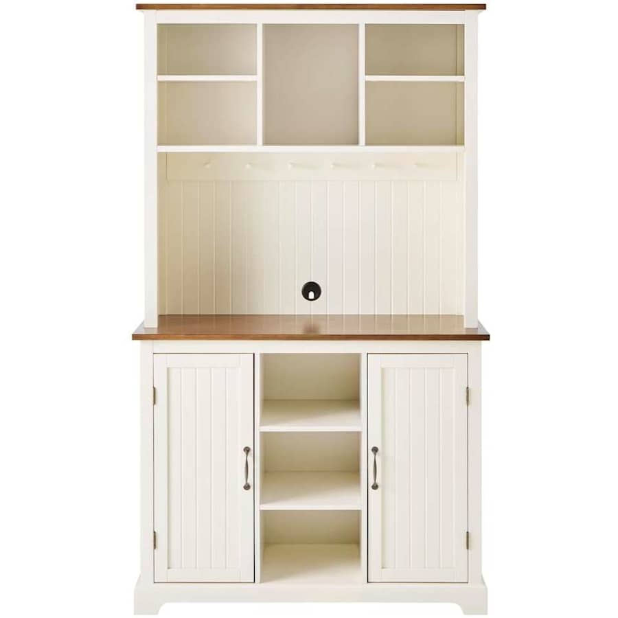 StyleWell Bainport 72" Wood Farmhouse Buffet Cabinet w/ Hutch for $357
