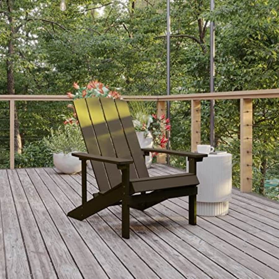 Flash Furniture Charlestown Commercial Grade Indoor/Outdoor Adirondack Chair, Weather Resistant for $164