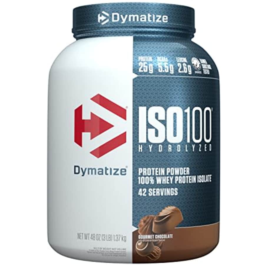 Dymatize ISO100 Hydrolyzed Protein Powder, 100% Whey Isolate Protein, 25g of Protein, 5.5g BCAAs, for $48
