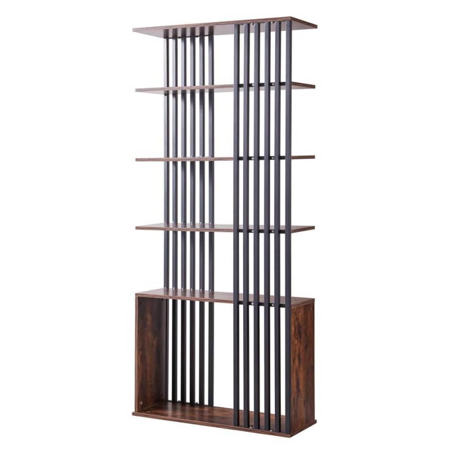 Boyel Living 71" 5-Shelf Slat Metal Frame Bookcase for $315
