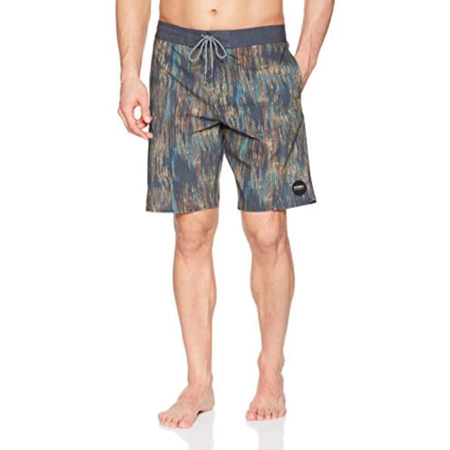 O'NEILL Men's 19 Inch Outseam Cruzer Stretch Swim Boardshort, Richter Dark Navy/Printed, 28 for $44