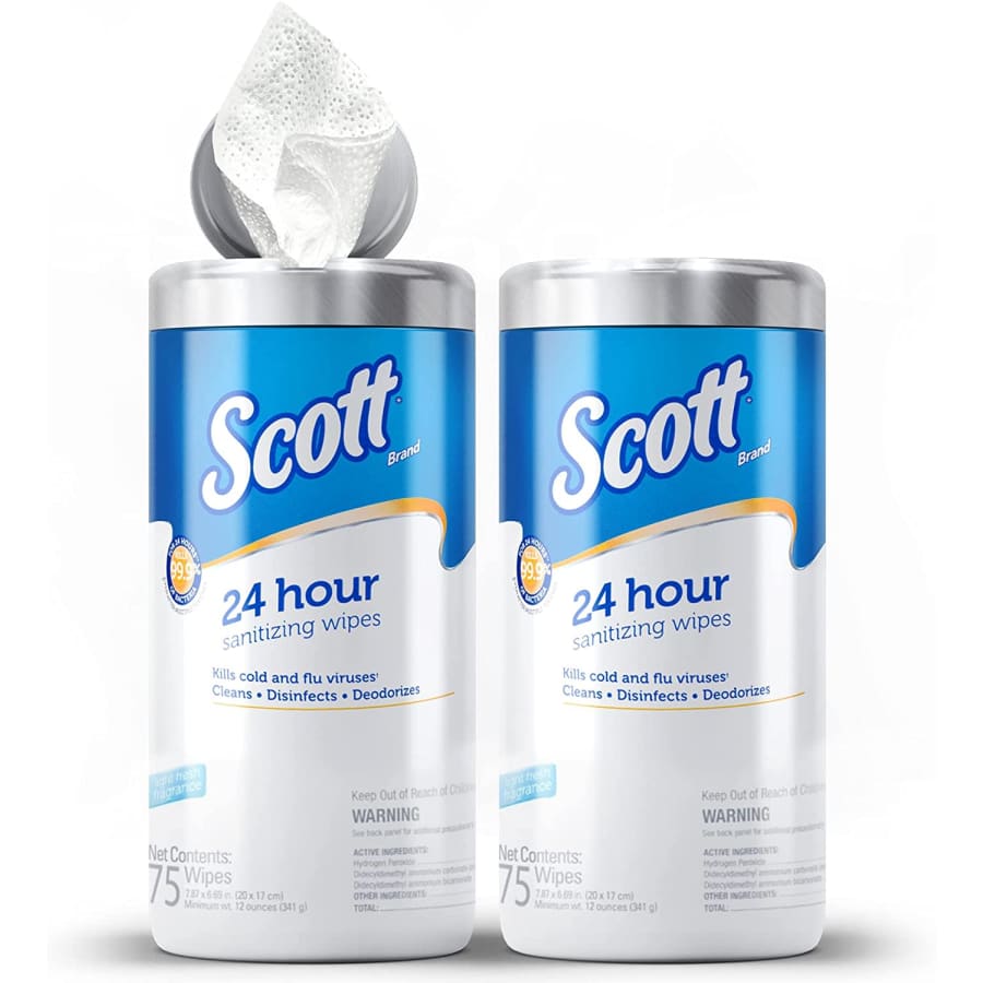 Scott 150-Count 24-Hour Sanitizing Wipes for $23 Scott 150-Count 24-Hour Sanitizing Wipes for $23