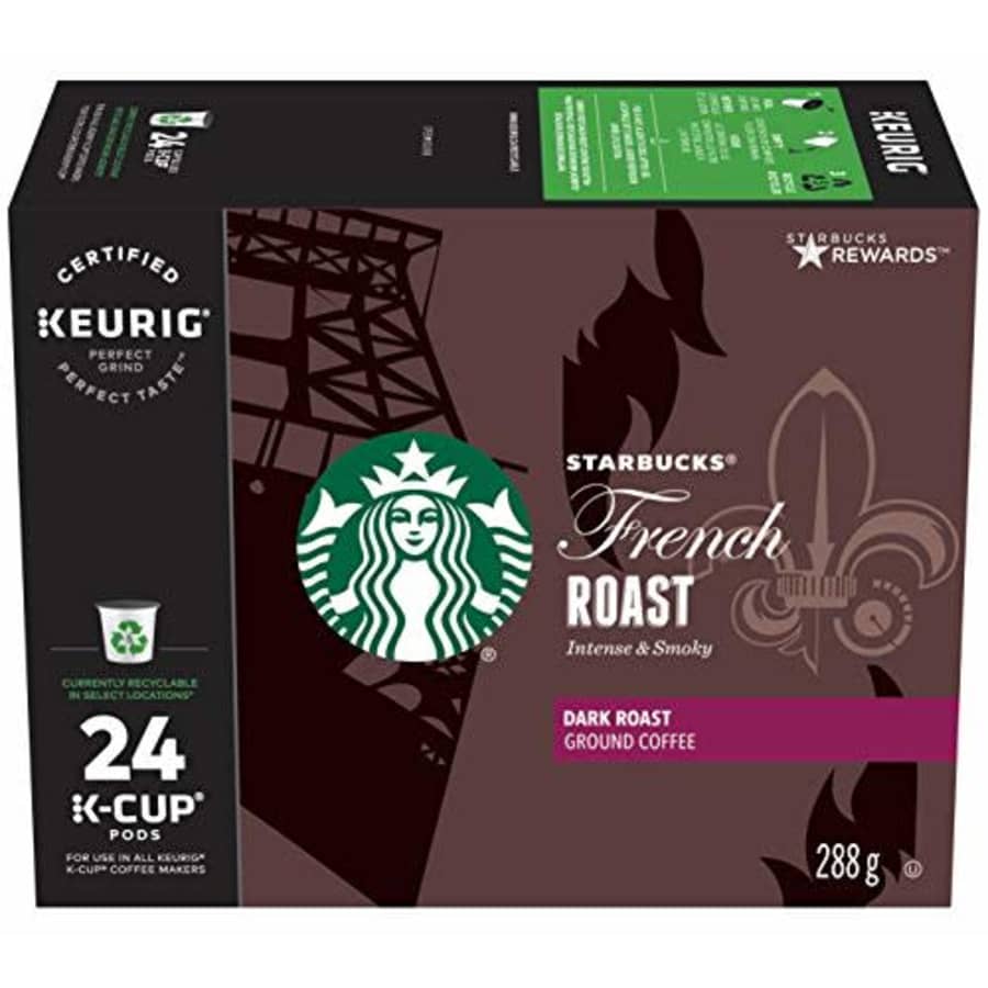 Starbucks French Roast, Dark Roast Coffee, Single Serve Keurig K-Cup Pods, 24 Capsules for $49 Starbucks French Roast, Dark Roast Coffee, Single Serve Keurig K-Cup Pods, 24 Capsules for $49