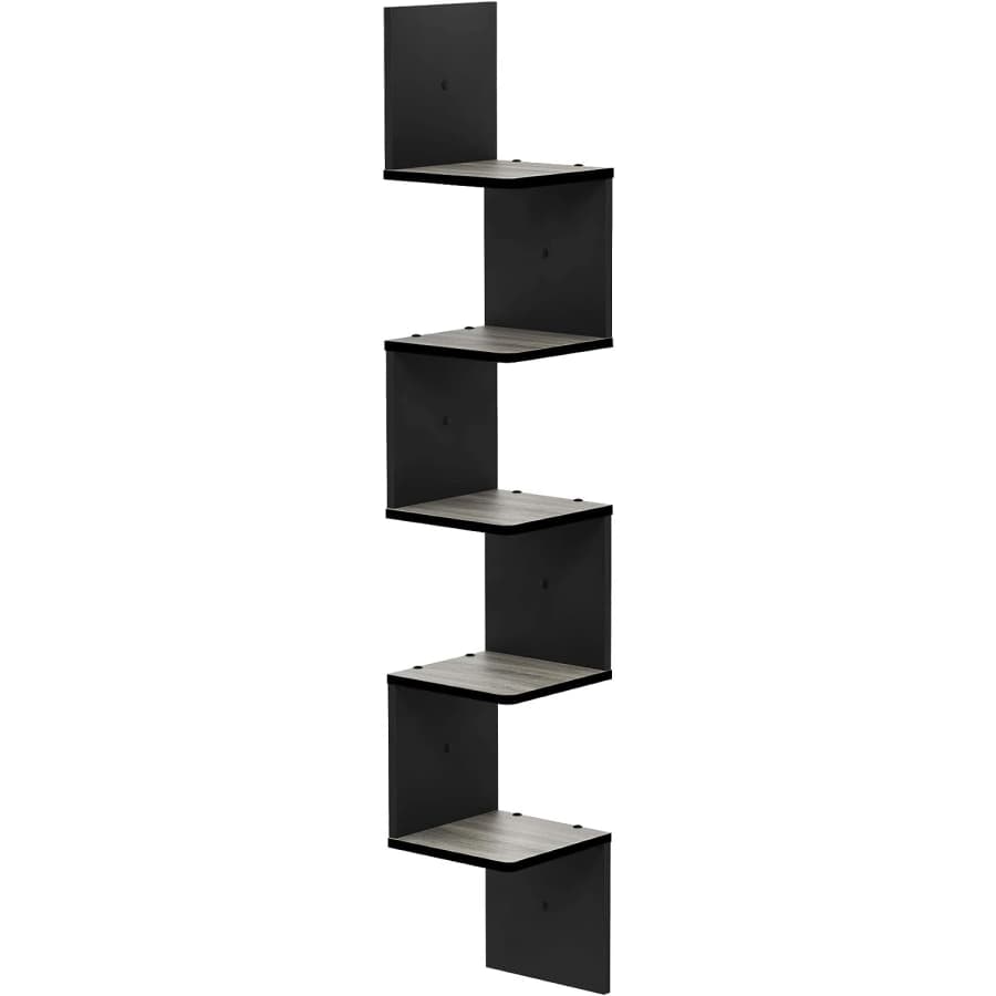 Furinno Rossi 5-Tier Square Wall-Mount Floating Corner Shelf for $27