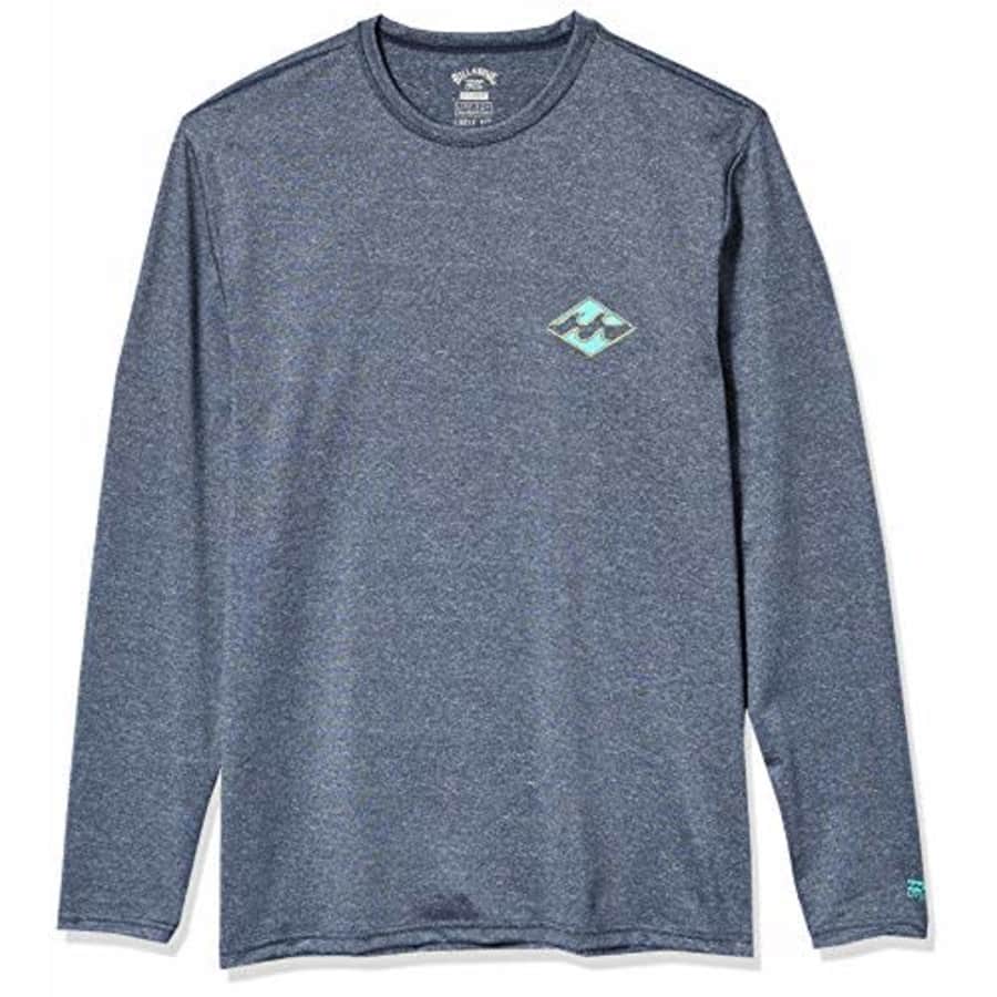 Billabong Men's Warchild Loose Fit Long Sleeve Rashguard, Navy Heather, XL for $38