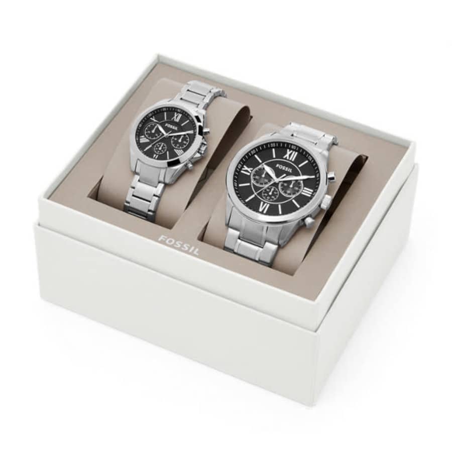 Fossil His & Her Stainless Steel Watch Set for $111 Fossil His & Her Stainless Steel Watch Set for $111