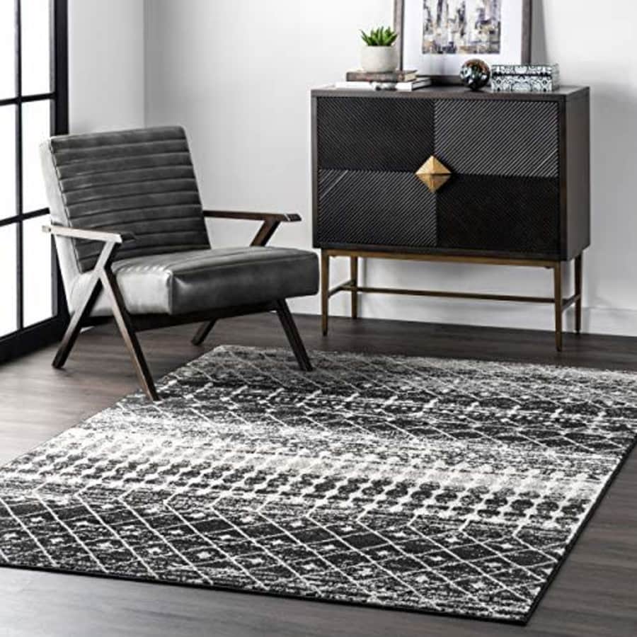 nuLOOM Moroccan Blythe Runner Rug, 2' 6" x 10', Black for $50