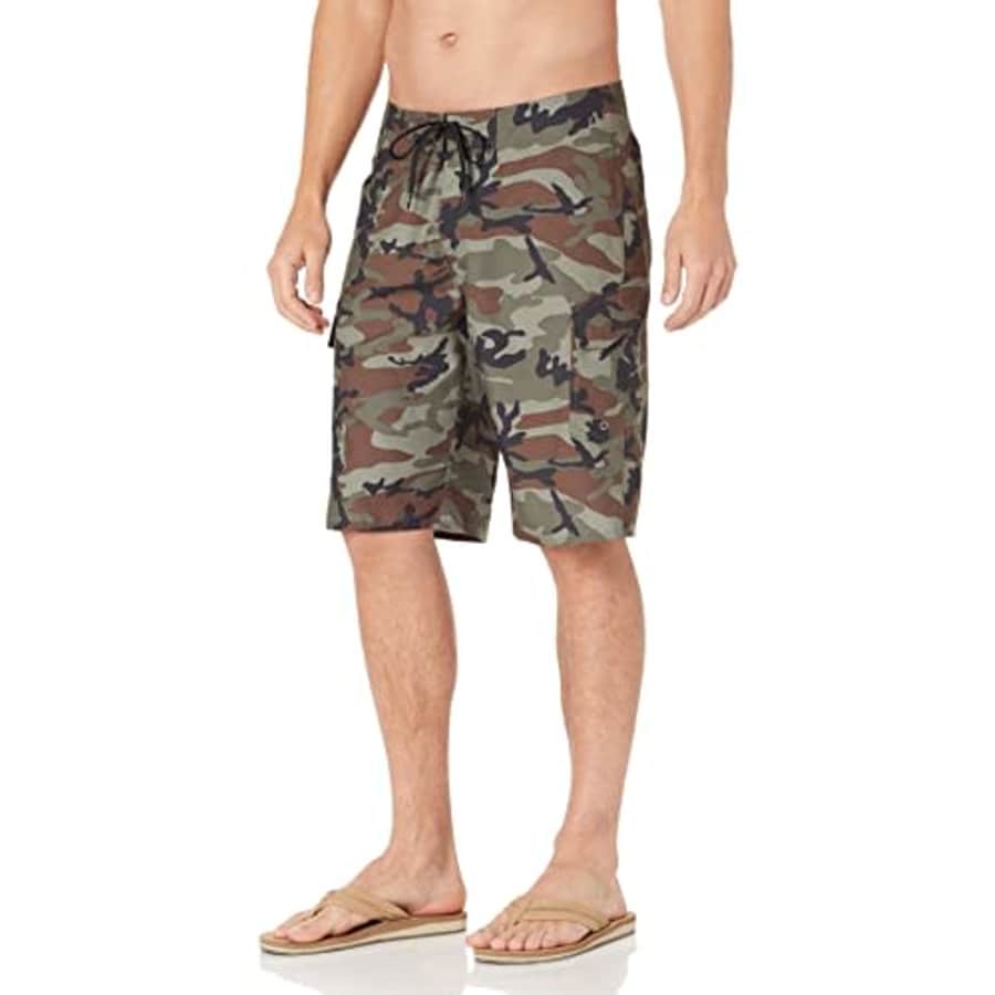 Quiksilver Men's Standard Manic 22 Inch Length Cargo Pocket Boardshort Swim Trunk, Amazon for $28