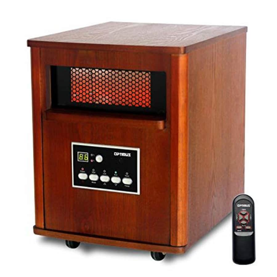 Optimus H-8121 Infrared Quartz Heater with Remote and LED Display for $258