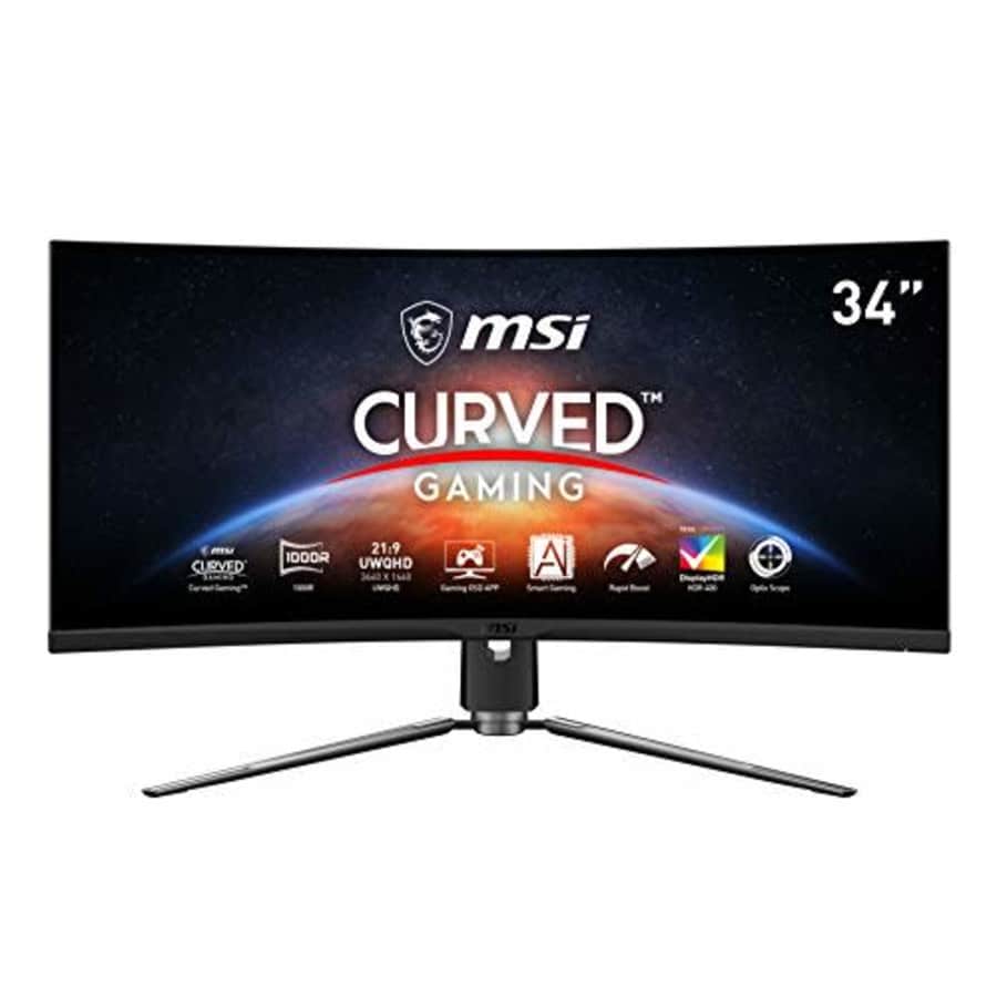 MSI MPG ARTYMIS 343CQR, 34" Gaming Monitor, 3440 x 1440 (UWQHD), VA, 165Hz, FreeSync Premium, HDR for $592