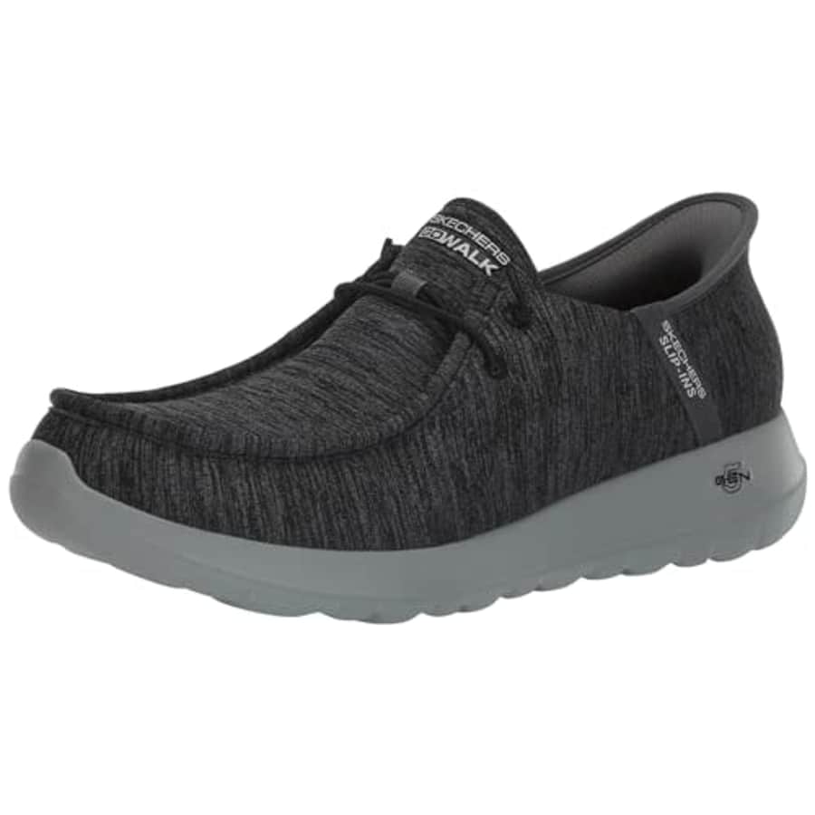 Skechers Men's Go Walk Max Free Hands Slip-ins Sneaker, Charcoal/Black, 10.5 for $65