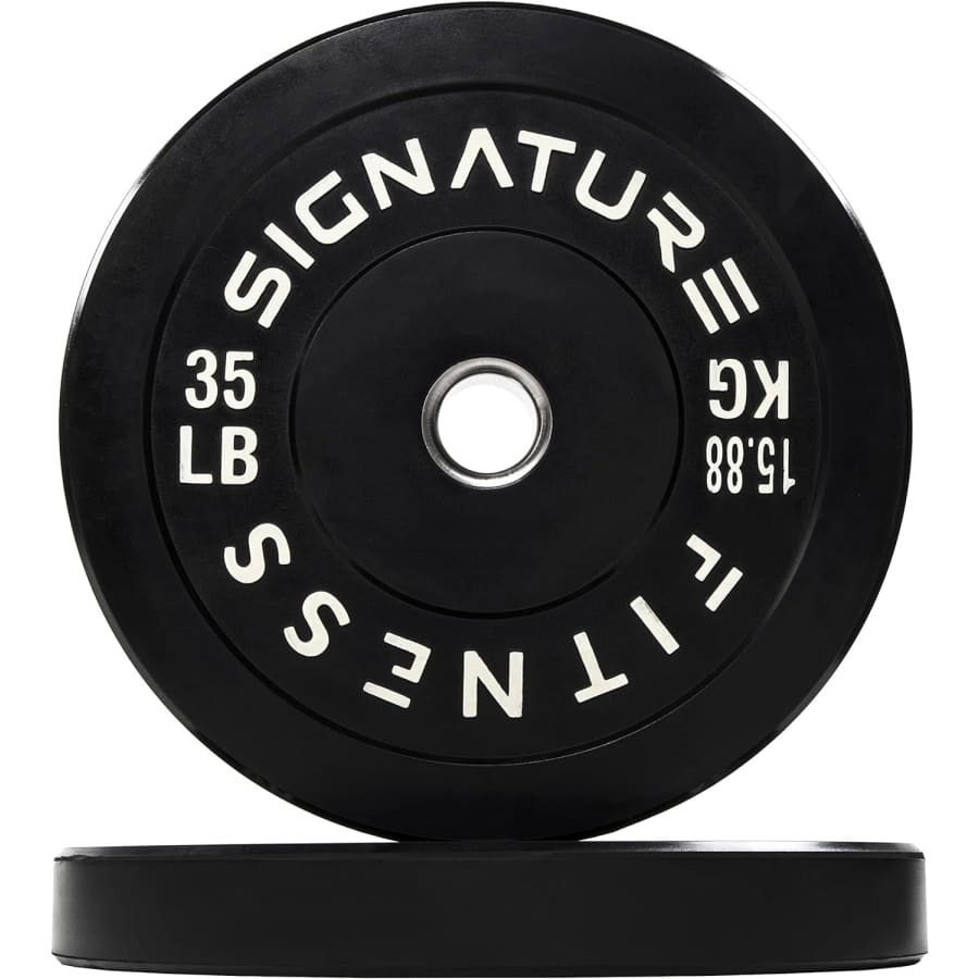 Signature Fitness 2" 35-lb. Olympic Bumper Plates 2-Pack: $36