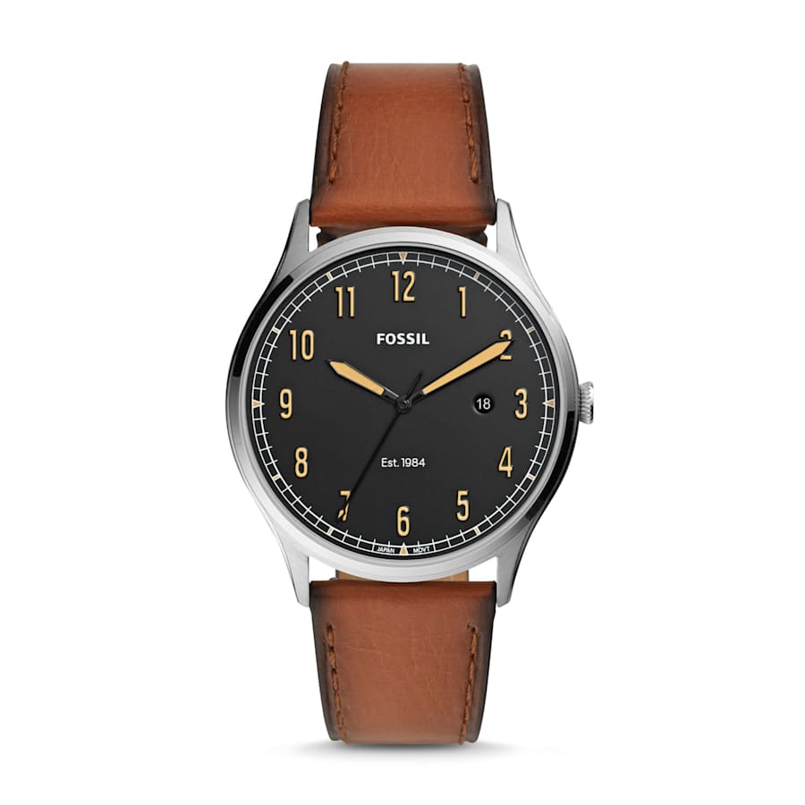 Fossil Men's Forrester Three-Hand Date Leather Watch for $35 Fossil Men's Forrester Three-Hand Date Leather Watch for $35