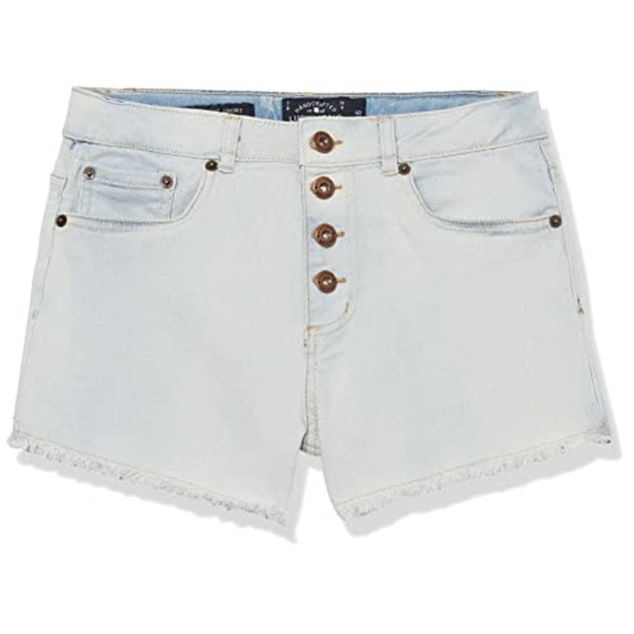 Lucky Brand Girls' High-Waist Button Fly Shorts, Bella Wash 22, 10 for $27
