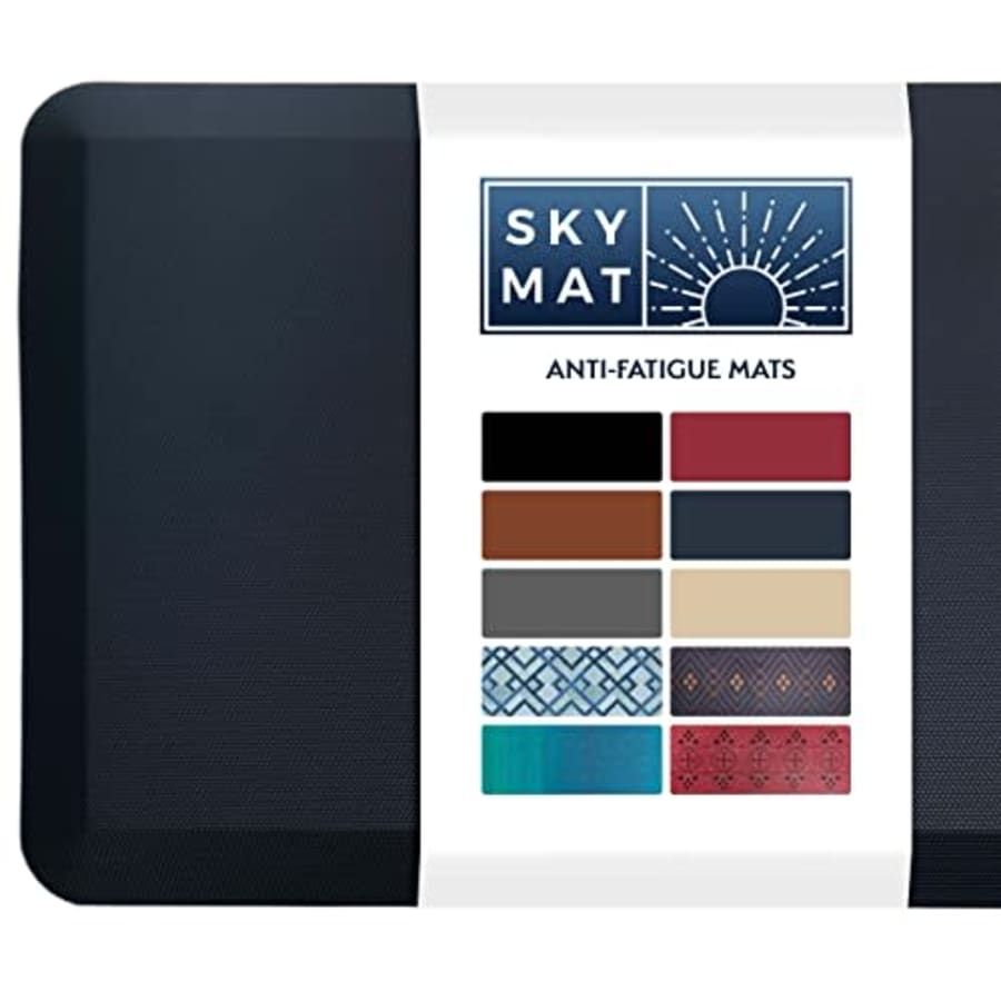 Sky Solutions Anti Fatigue Floor Mat - 3/4" Thick Cushioned Kitchen Rug, Standing Desk Mat - for $21 Sky Solutions Anti Fatigue Floor Mat - 3/4" Thick Cushioned Kitchen Rug, Standing Desk Mat - for $21