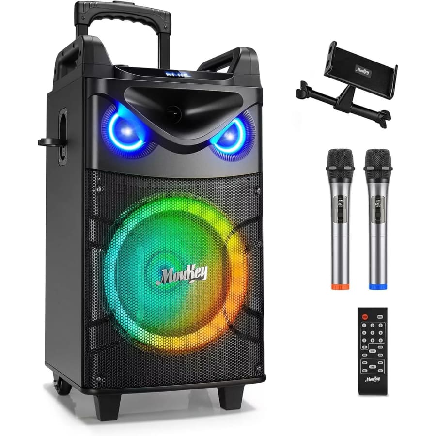 Moukey 160W Portable Party Karaoke Machine for $89 Moukey 160W Portable Party Karaoke Machine for $89