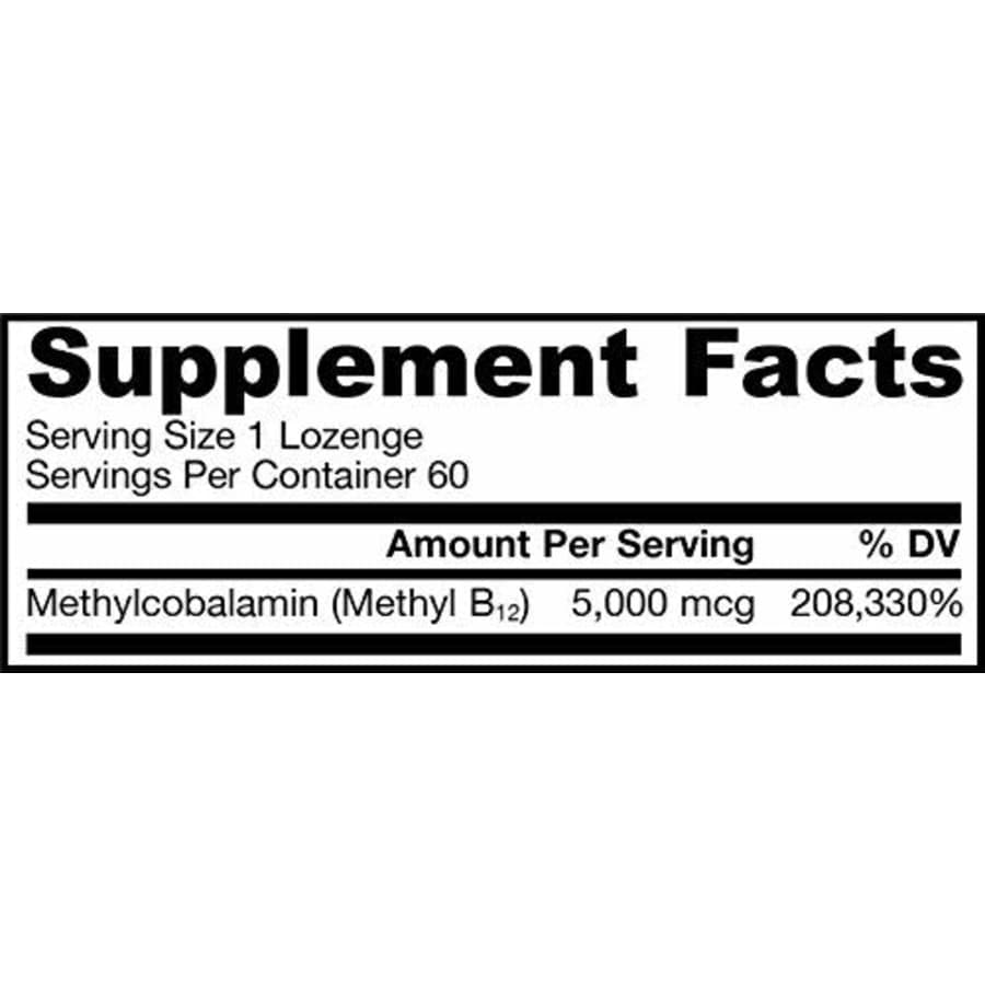 Jarrow Formulas Methylcobalamin (Methyl B12), Supports Brain Cells, 5000 mcg, 60 Lozenges for $26 Jarrow Formulas Methylcobalamin (Methyl B12), Supports Brain Cells, 5000 mcg, 60 Lozenges for $26