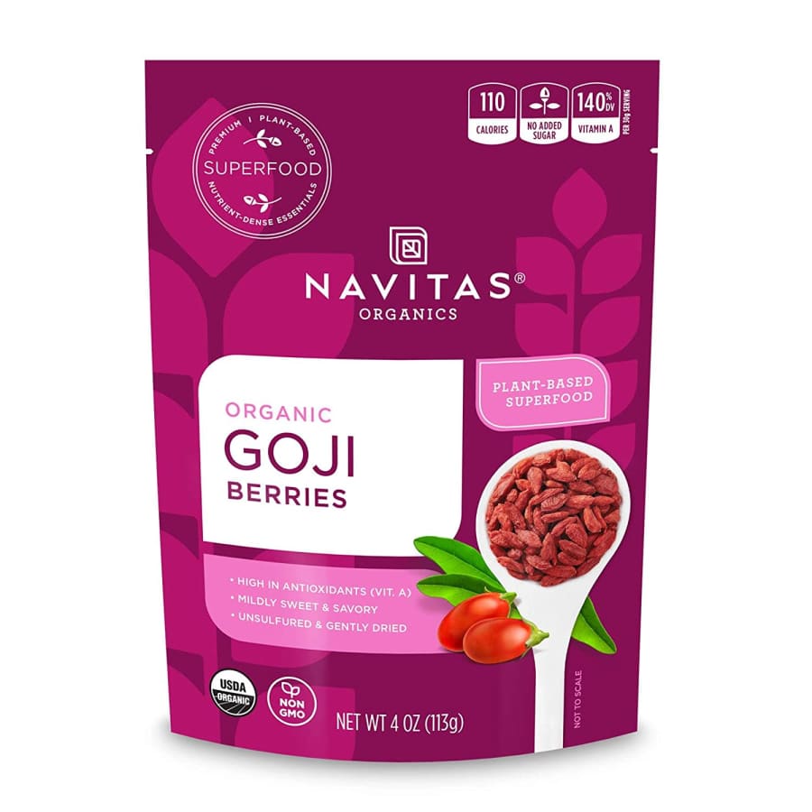 Navitas Organics Goji Berries 4-oz. Bag for $6 Navitas Organics Goji Berries 4-oz. Bag for $6