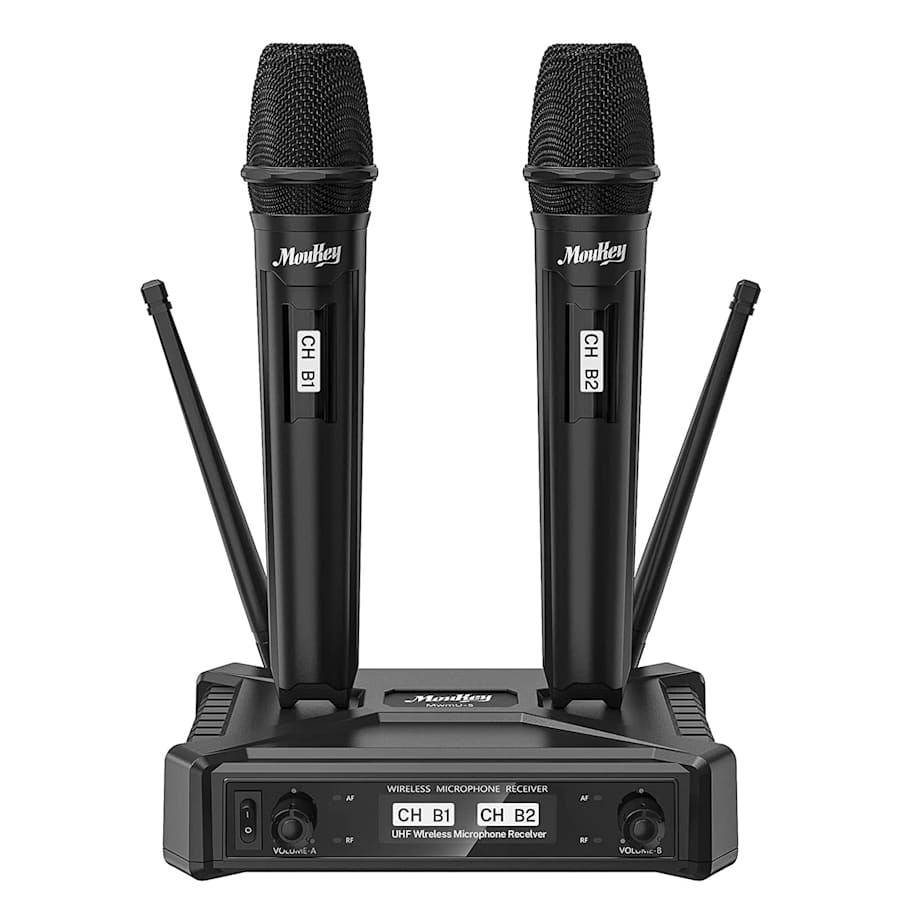 Moukey Wireless Microphones System for $40 Moukey Wireless Microphones System for $40