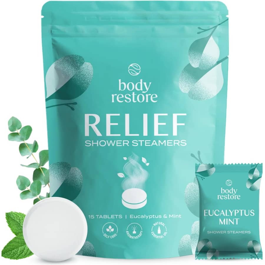 Body Restore Relief Shower Steamers 15-Pack for $18 via Sub & Save Body Restore Relief Shower Steamers 15-Pack for $18 via Sub & Save