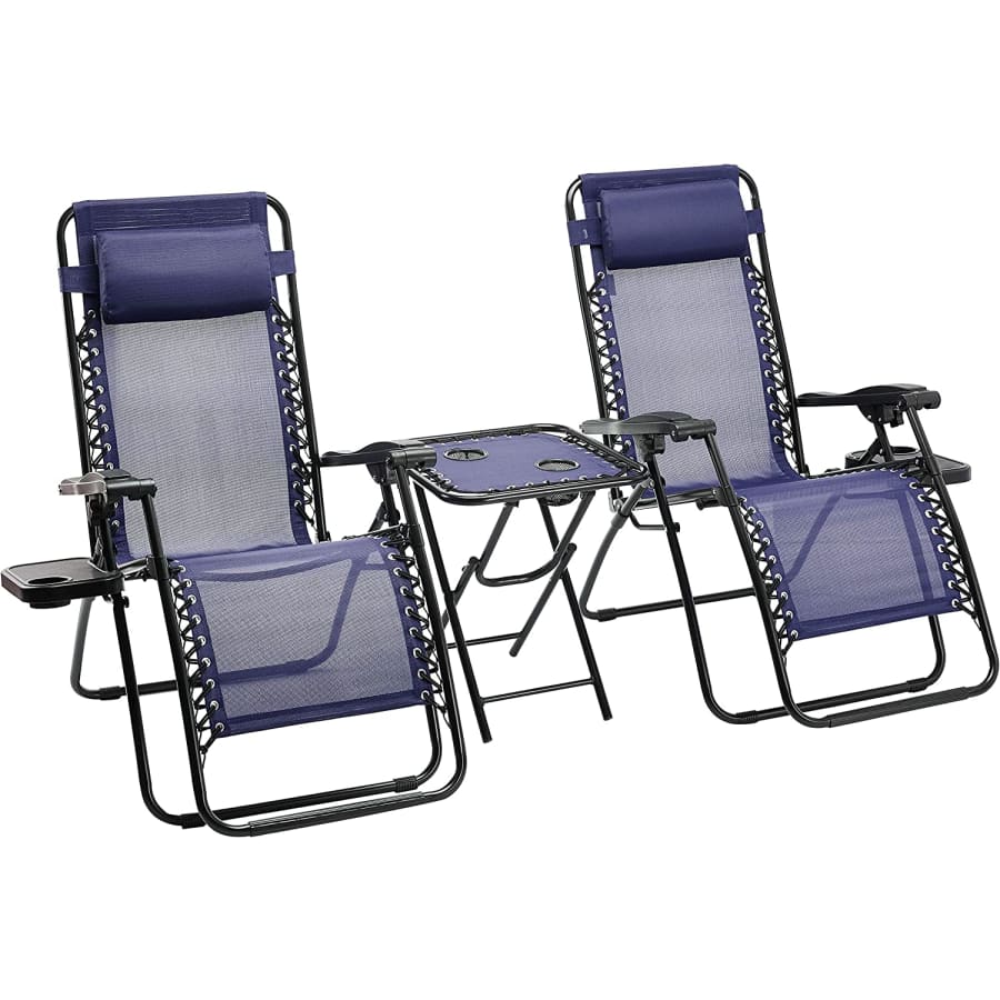 Amazon Basics Zero Gravity Lounge Chairs w/ Side Table for $100 Amazon Basics Zero Gravity Lounge Chairs w/ Side Table for $100