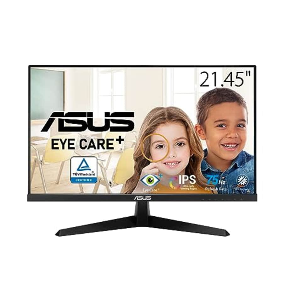 ASUS 22 (21.45 viewable) 1080P Eye Care Monitor (VY229HE) Full HD, IPS, 75Hz, IPS, 1ms, for $97