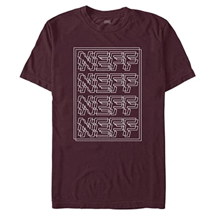 NEFF Cracked Young Men's Short Sleeve Tee Shirt, Burgundy, X-Large for $9 NEFF Cracked Young Men's Short Sleeve Tee Shirt, Burgundy, X-Large for $9