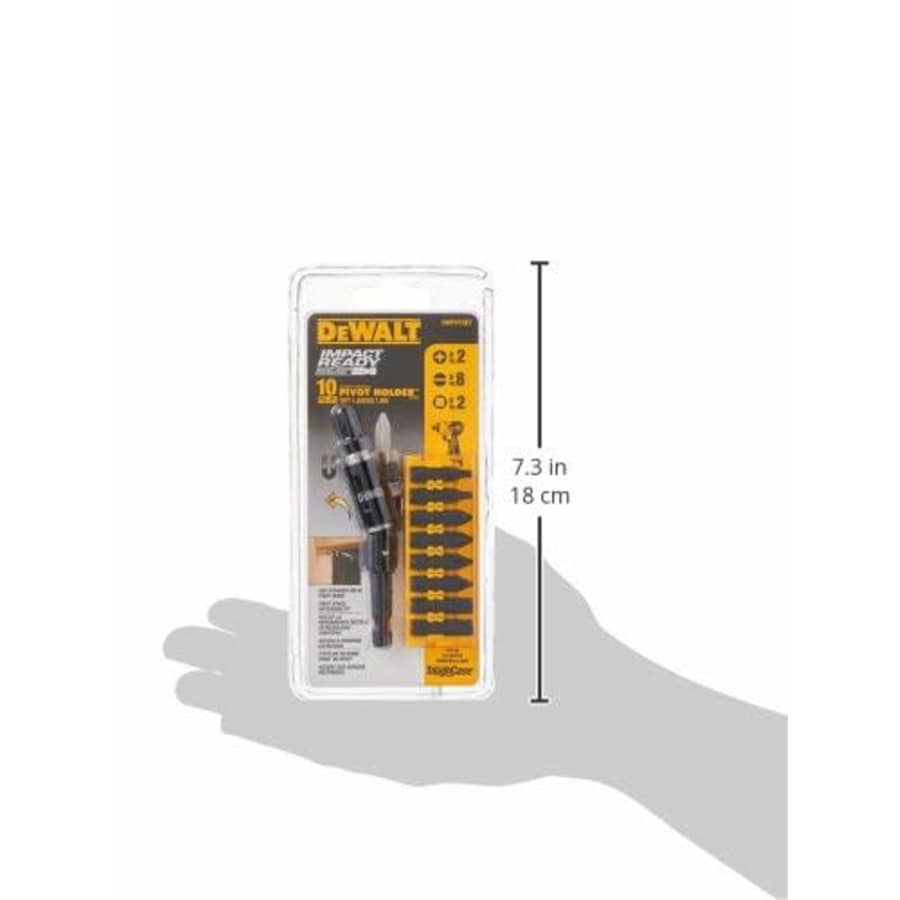 DEWALT DWPVTSET Pivot Holder Set with Bit Bar, 10-Piece for $18
