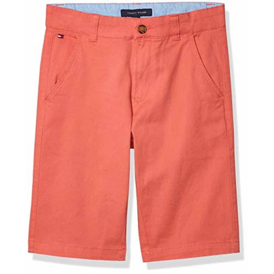 Tommy Hilfiger Boys' Flat Front Twill Short, Spice Coral, 16 for $27 Tommy Hilfiger Boys' Flat Front Twill Short, Spice Coral, 16 for $27
